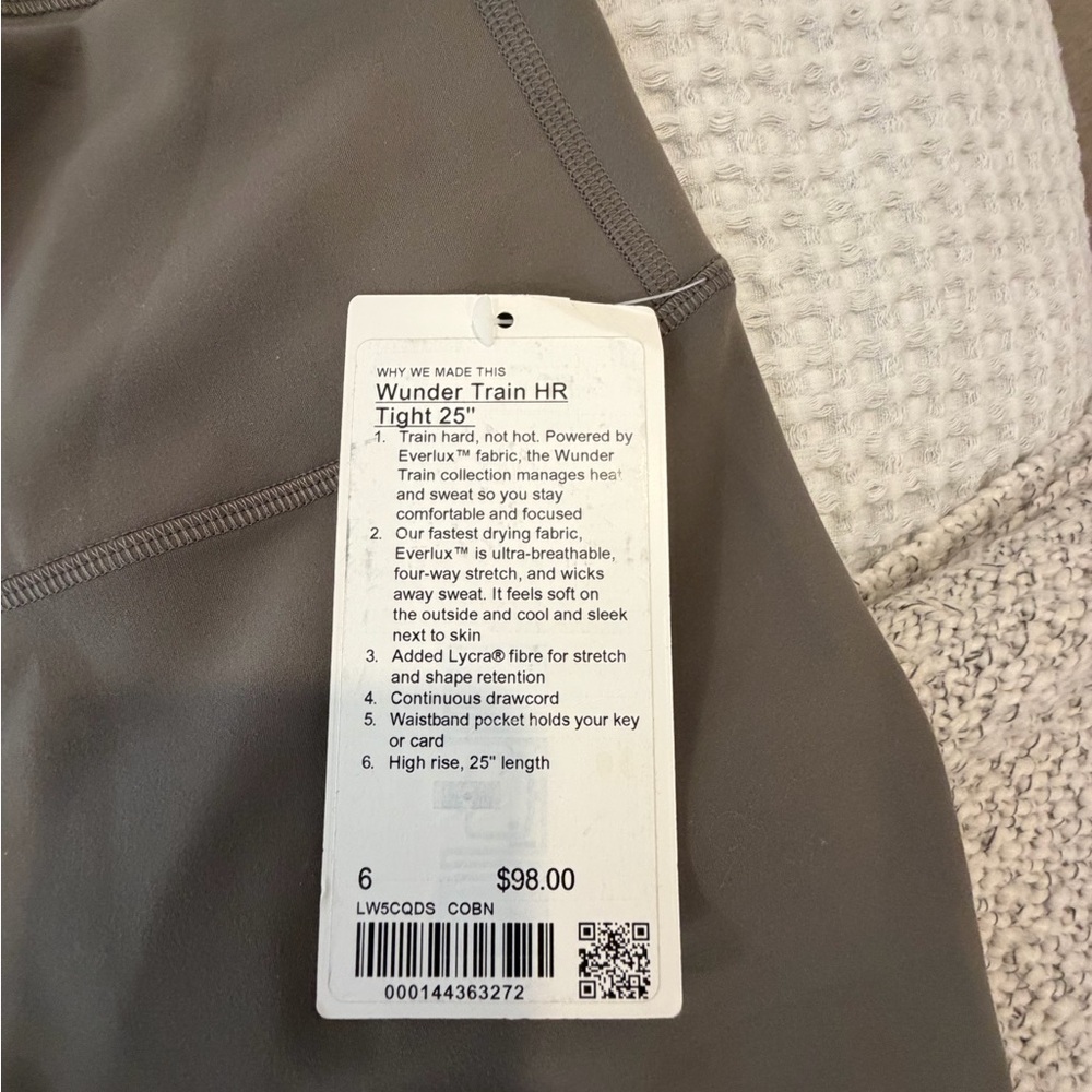 lululemon athletica Wunder Train HR Tight 25" in Taupe Gray